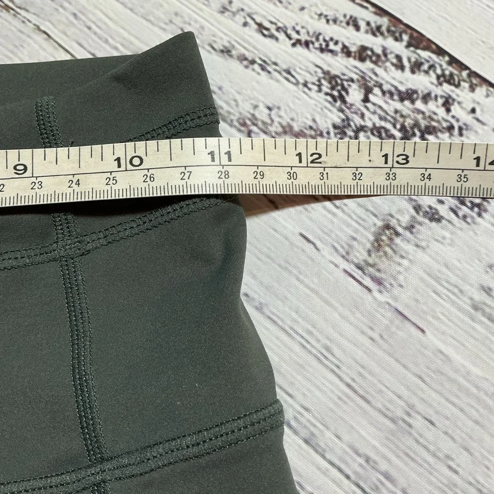 ZYIA Active army green leggings with drawstring. Size 0 - Picture 8 of 10
